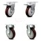 Service Caster 5 Inch Maroon Polyurethane Swivel Top Plate Caster Lock Brakes 2 Rigid SCC, 2PK SCC-TTL20S514-PPUB-MRN-2-R-2 - alternate 1